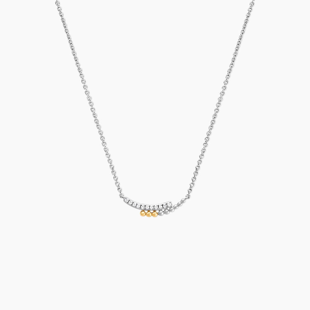 Collier Or Jaune Argent Blanc Oxyde De Zirconium - Colliers avec pierres Femme | Marc Orian