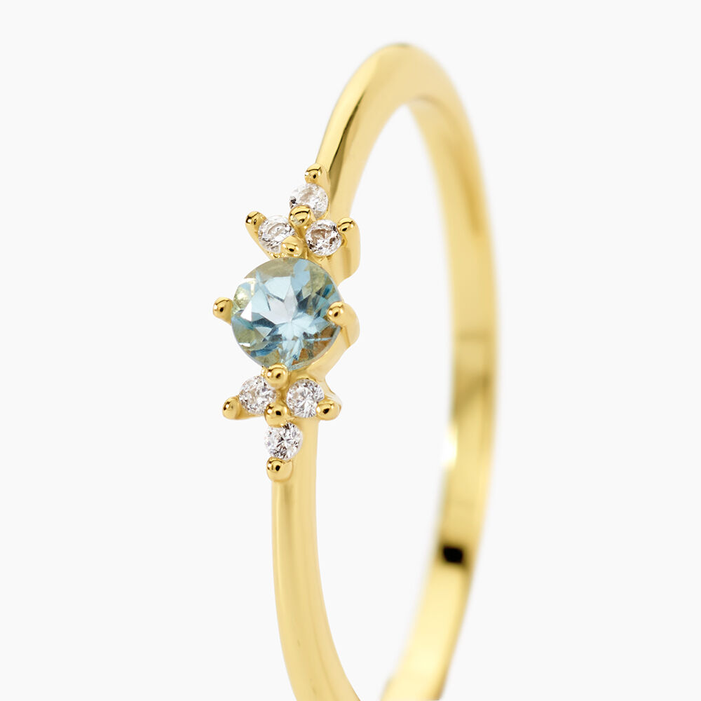 Bague Poem Argent Jaune Topaze Oxyde De Zirconium - Bagues pierres fines Femme | Marc Orian