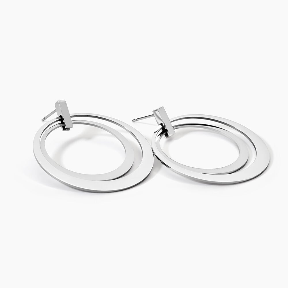 Boucles D'oreilles Pendantes Saffy Acier Blanc - Pendantes Femme | Marc Orian