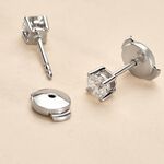 Boucles D'oreilles Puces One Or Blanc Diamants - Boucles d'oreilles mariage Homme | Marc Orian