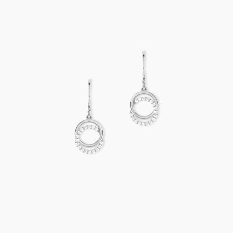 Boucles D'oreilles Pendantes Circus Argent Blanc Oxyde De Zirconium - Pendantes Femme | Marc Orian