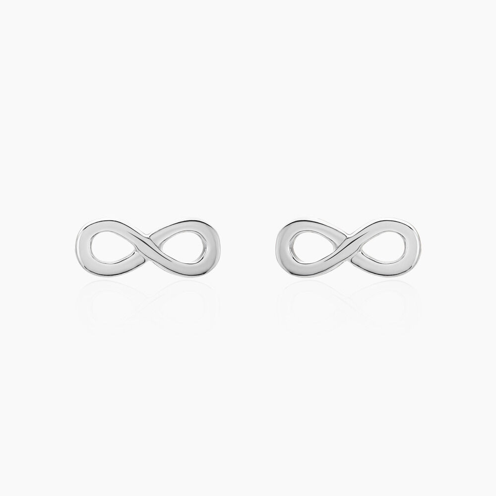 Boucles D'oreilles Puces Kamy Argent Blanc - Puces Femme | Marc Orian