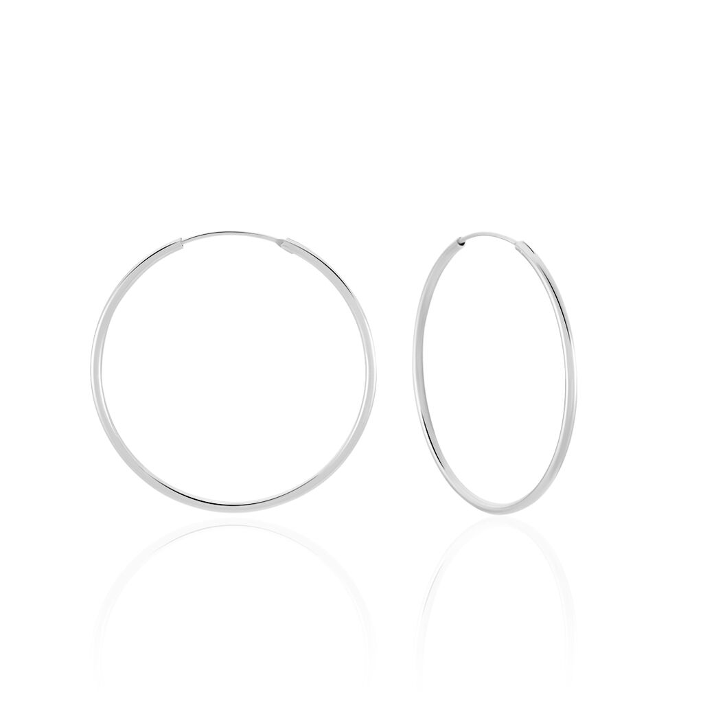 Créoles Argent Blanc Olympia - Créoles Femme | Marc Orian