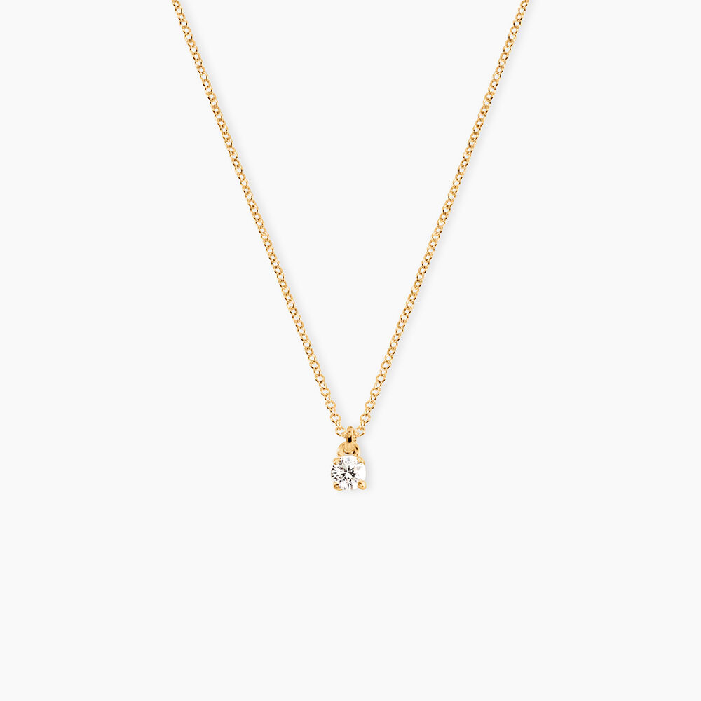 Collier Alexandra Or Jaune Diamant - Colliers solitaires Femme | Marc Orian