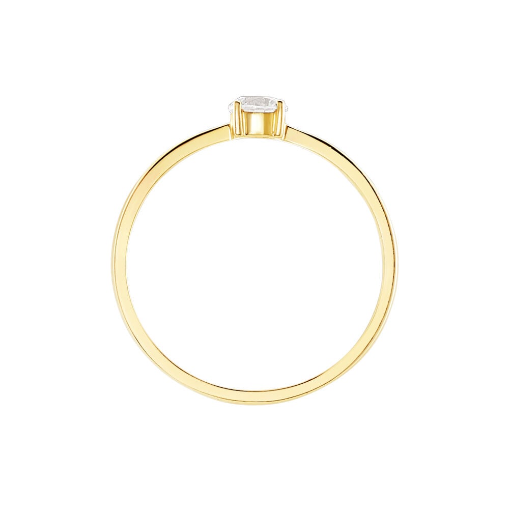 Bague Solitaire Or Jaune Eclat D'etoile Oxyde De Zirconium - Solitaires Femme | Marc Orian
