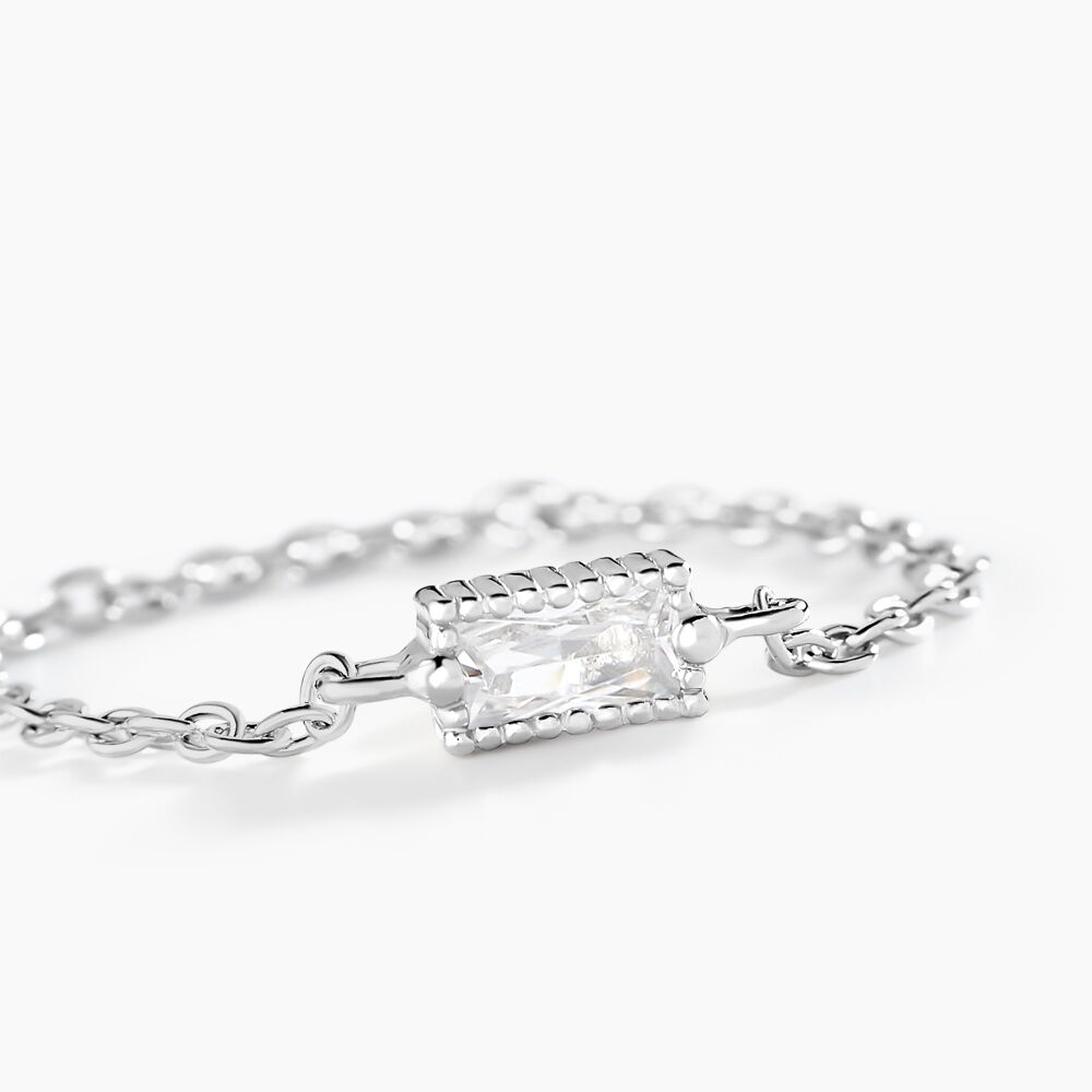 Bague Lipa Argent Blanc Oxyde De Zirconium - Solitaires Femme | Marc Orian