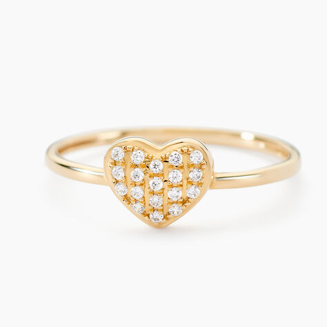 Bague Eclat D'amour Or Jaune Oxyde De Zirconium - Bagues de promesse Femme | Marc Orian