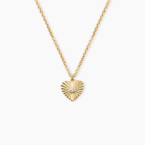 Collier Candy Argent Dor&eacute; A L'Or 750/1000 Oxyde De Zirconium - Colliers avec pierres Femme | Marc Orian