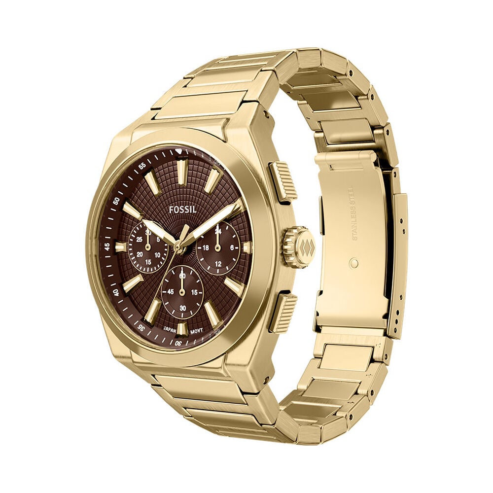 Montre Fossil Everett Chrono Marron - Montres &eacute;tanches Homme | Marc Orian
