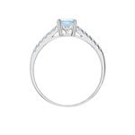 Bague Manon Or Blanc Topaze Et Oxyde De Zirconium - Bagues pierres fines Femme | Marc Orian