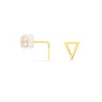 Boucles D'oreilles Puces Anne-berengere Triangle Or Jaune - Puces Femme | Marc Orian