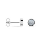 Boucles D'oreilles Puces Phebus Him Classique Acier Blanc - Puces Homme | Marc Orian