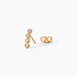 Boucles D'Oreilles Puces Emiliana Plaqu&eacute; Or Jaune Oxyde De Zirconium - Puces Femme | Marc Orian