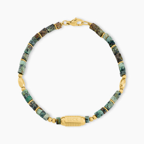 Bracelet Athena Acier Jaune Turquoise - Bracelets cha&icirc;nes Femme | Marc Orian