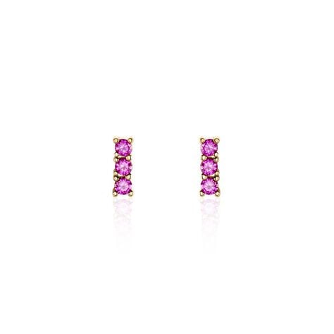 Boucles D'oreilles Puces Plaqué Or Jaune Alodia Oxydes De Zirconium - Puces Femme | Marc Orian