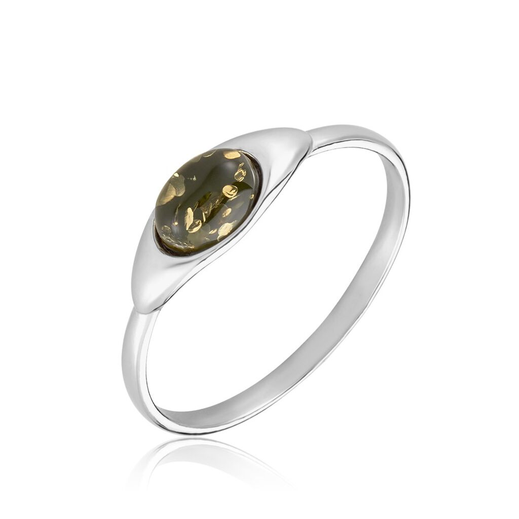 Bague Marquita Argent Blanc Ambre - Bijoux fantaisie Femme | Marc Orian