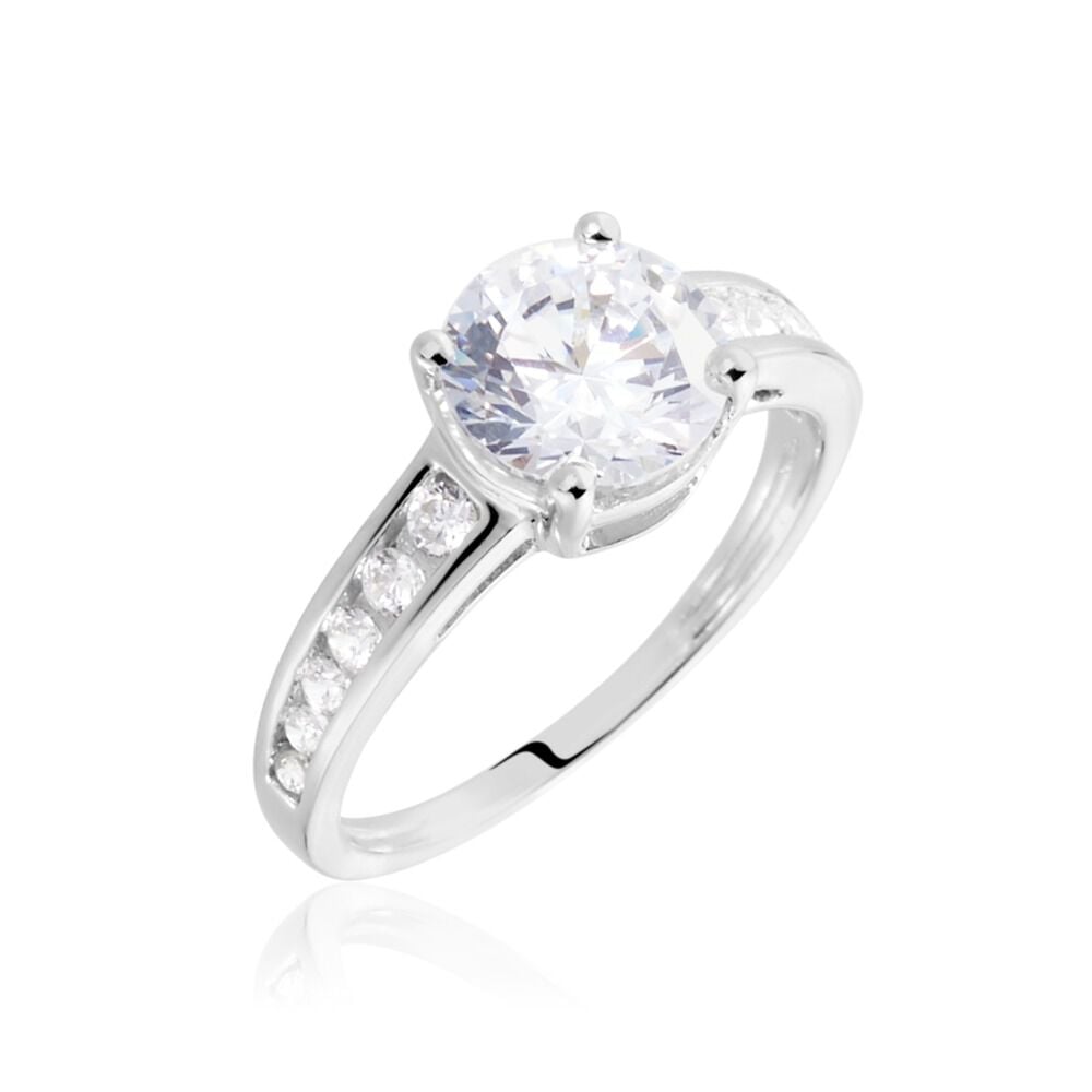 Bague Tatjana Or Blanc Oxyde De Zirconium - Solitaires Femme | Marc Orian
