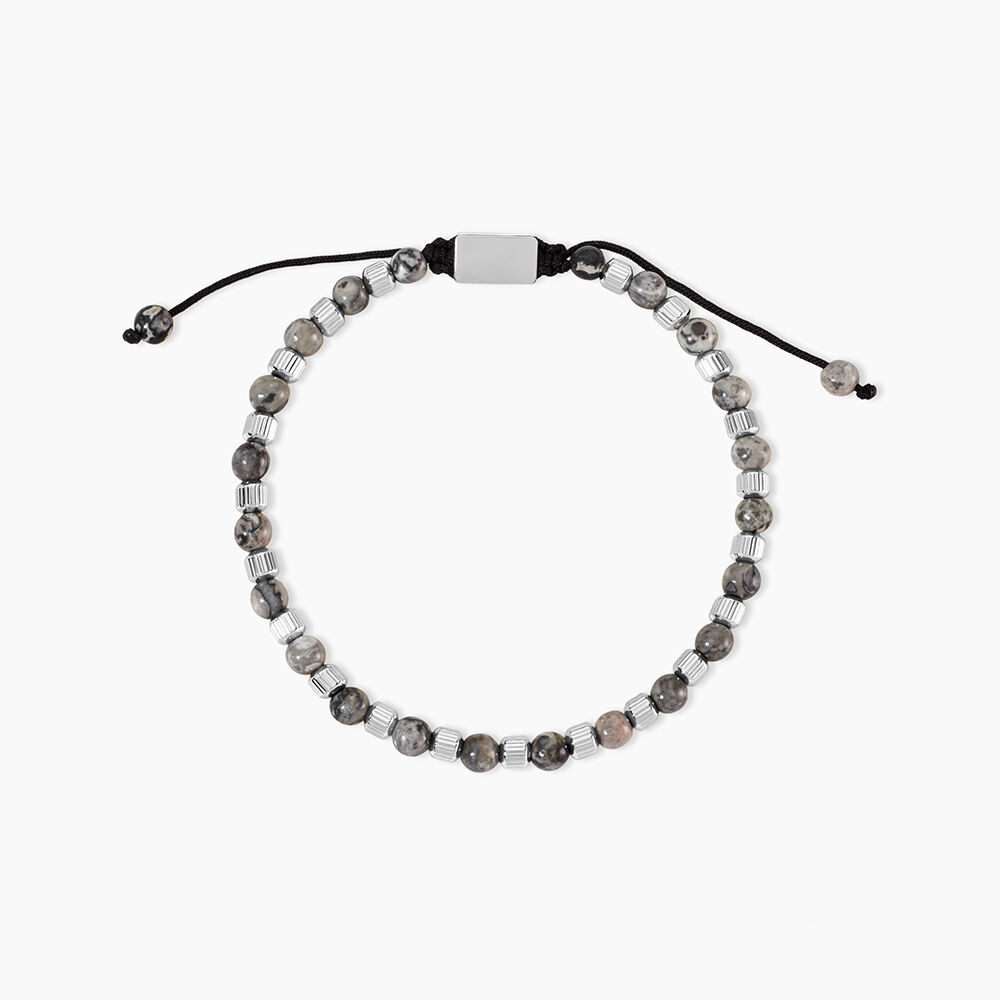 Bracelet Lisandro Acier Argent&eacute; - Bracelets cordons Homme | Marc Orian