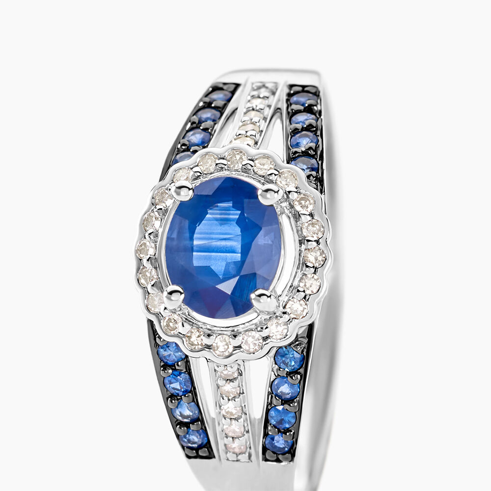 Bague Taliya Or Blanc Saphir Diamant - Solitaires Femme | Marc Orian