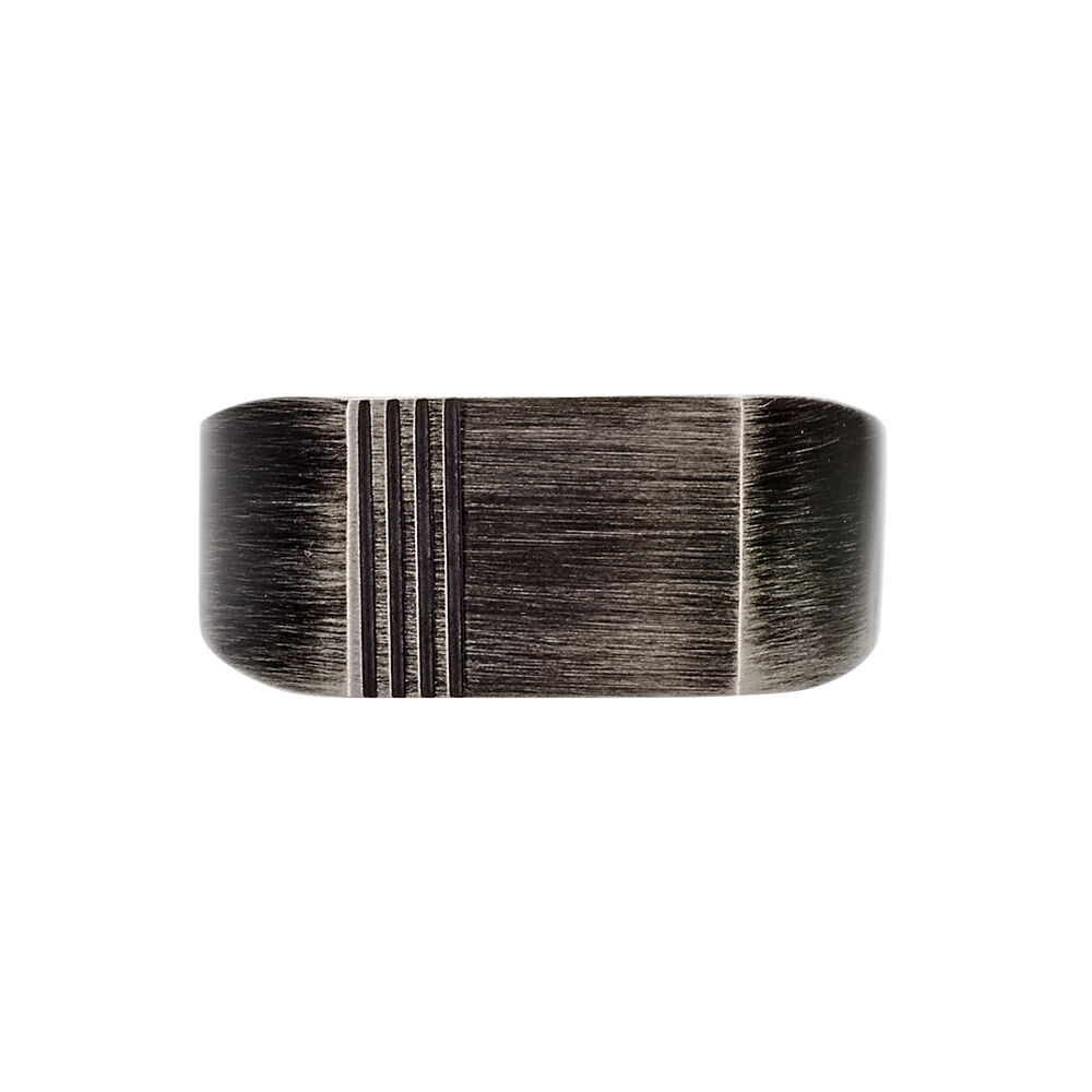 Chevalière Aidee Acier Gris - Bijoux fantaisie Homme | Marc Orian