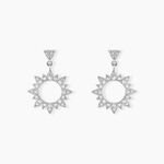 Boucles D'oreilles Pendantes Teana Argent Blanc Oxyde De Zirconium - Pendantes Femme | Marc Orian
