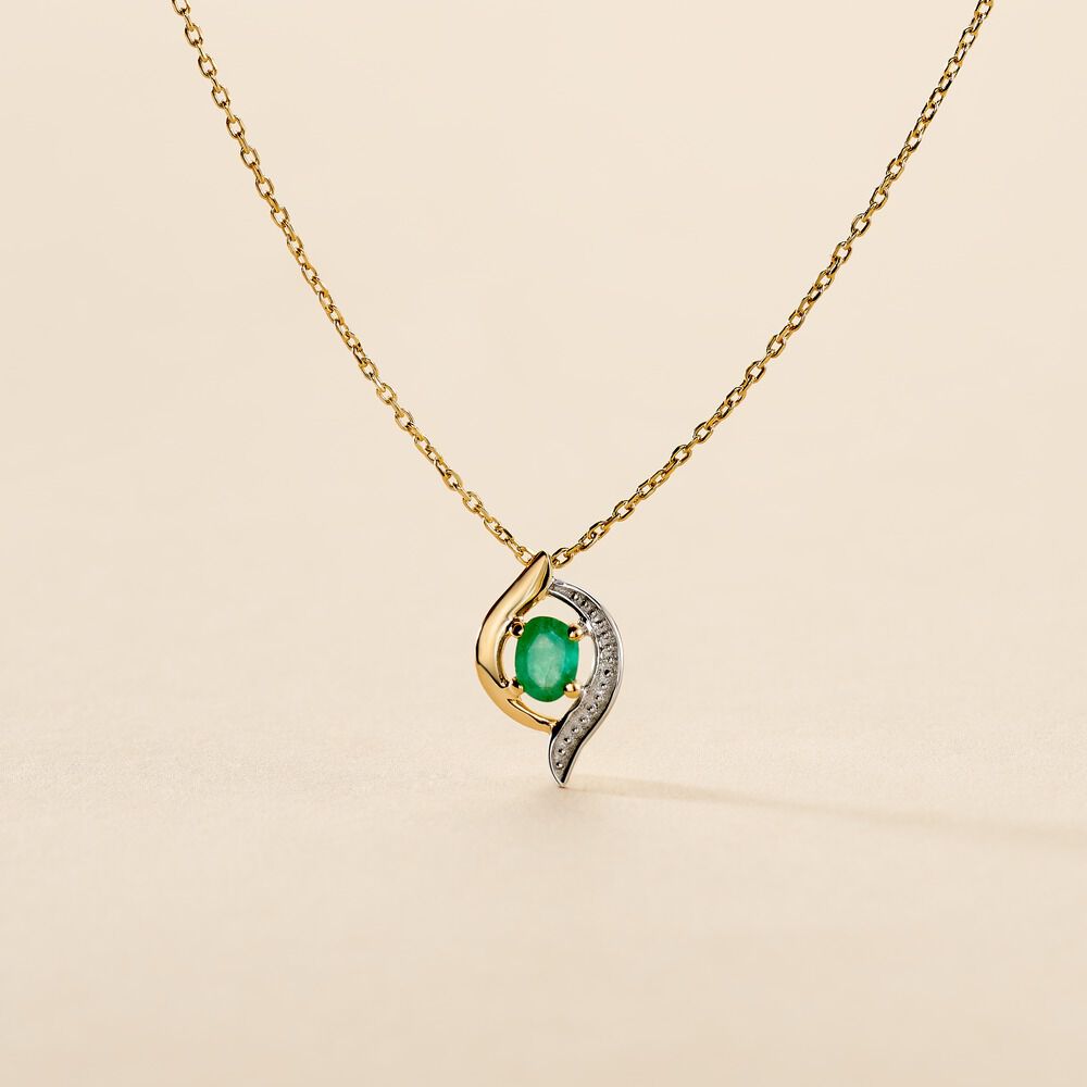 Collier Lydia Or Jaune Emeraude - Colliers avec pierres Femme | Marc Orian