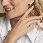 Boucles D'oreilles Puces Vasya Or Blanc Diamant - Puces Femme | Marc Orian