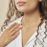 Collier Ponama Or Blanc Oxyde De Zirconium - Colliers avec pierres Femme | Marc Orian