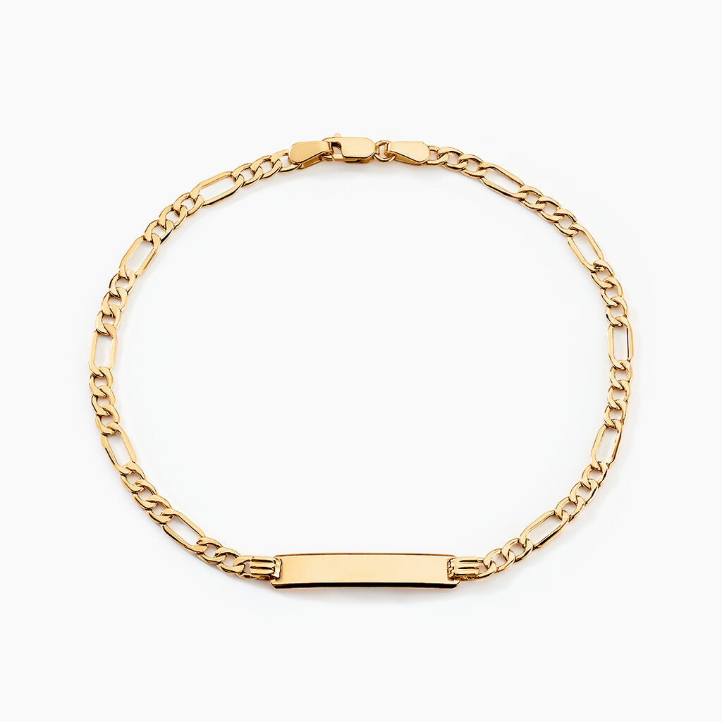 Bracelet Identit&eacute; Cameo Or Jaune - Gourmettes Femme | Marc Orian