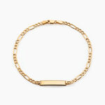 Bracelet Identit&eacute; Cameo Or Jaune - Gourmettes Femme | Marc Orian