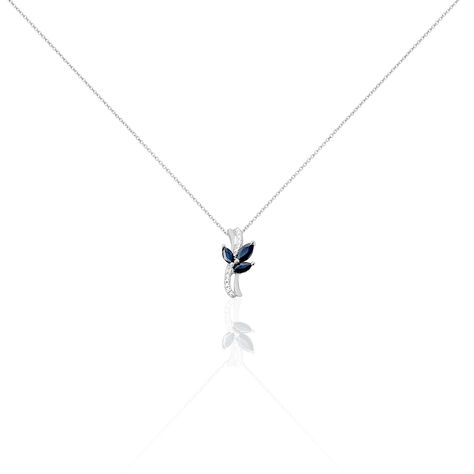 Collier Angie Or Blanc Saphir Diamant - Colliers avec pierres Femme | Marc Orian