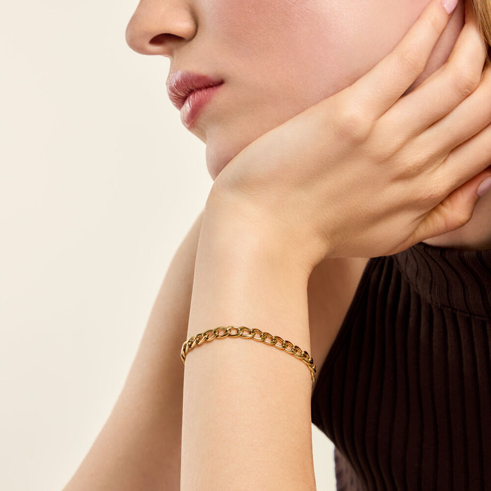 Bracelet Lili Acier Jaune - Bracelets cha&icirc;nes Femme | Marc Orian