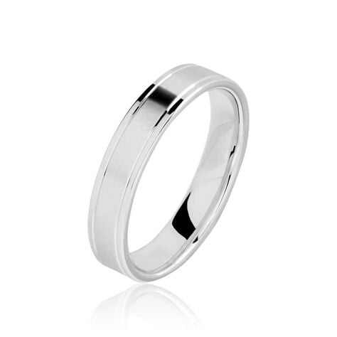 Alliance Mat Et Brillant Or Blanc Ambre - Alliances duo Unisex | Marc Orian