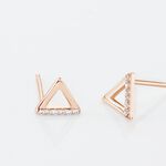 Boucles D'oreilles Puces Lorena Argent Rose Oxyde De Zirconium - Puces Femme | Marc Orian