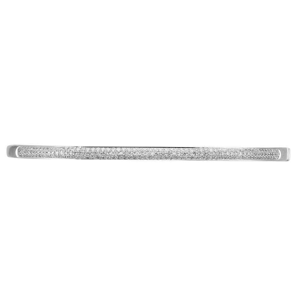 Bracelet Jonc Or Blanc Stasya Diamants - Bracelets joncs Femme | Marc Orian