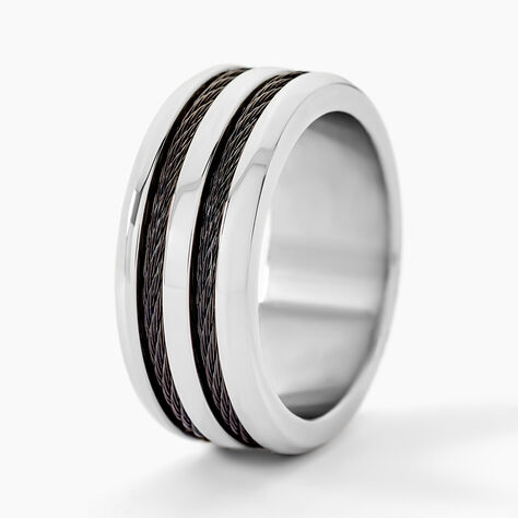 Bague Men's Steel Acier Blanc - Bagues grosses Homme | Marc Orian