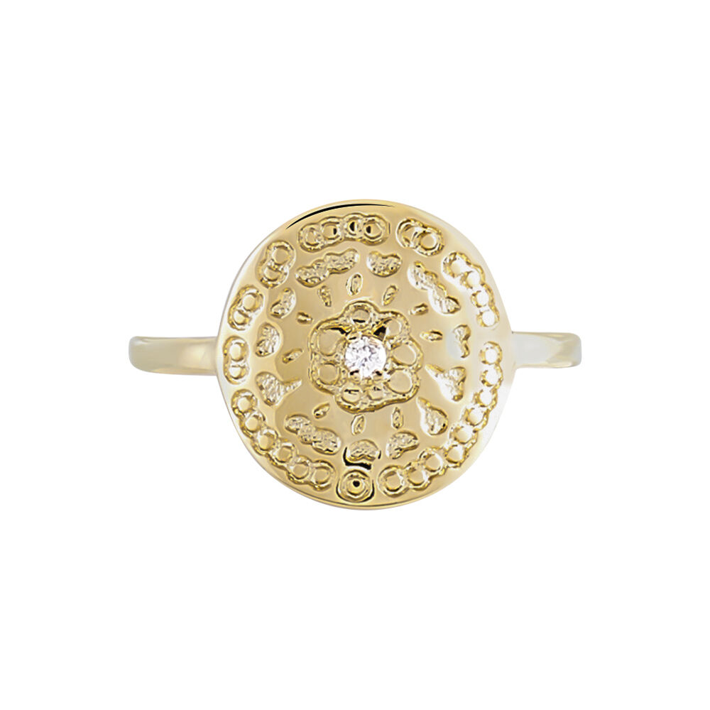 Bague Laurina Plaqué Or Jaune Oxyde De Zirconium - Bagues avec pierre Femme | Marc Orian