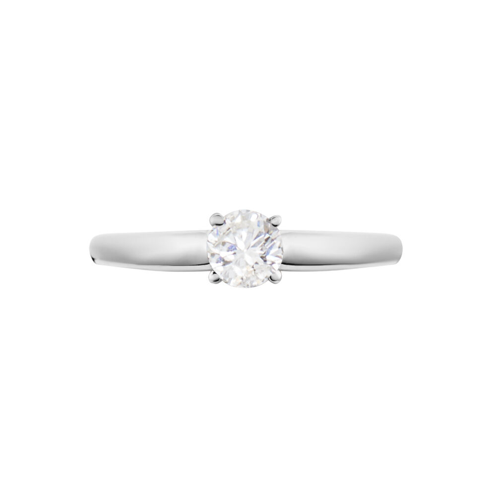 Bague Solitaire Flora Or Blanc Diamant - Solitaires Femme | Marc Orian