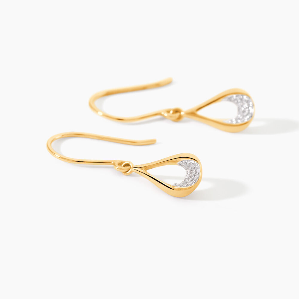Boucles D'Oreilles Pendantes Ephraim Or Jaune Diamant - Pendantes Femme | Marc Orian