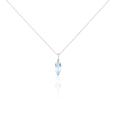 Collier Or Blanc Raquel Topaze - Colliers avec pierres Femme | Marc Orian