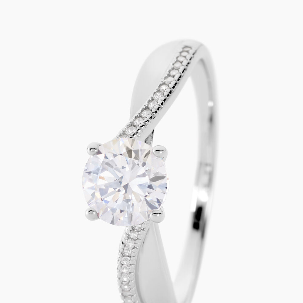 Bague Solitaire Maellyne Argent Blanc Oxyde De Zirconium - Bijoux fantaisie Femme | Marc Orian