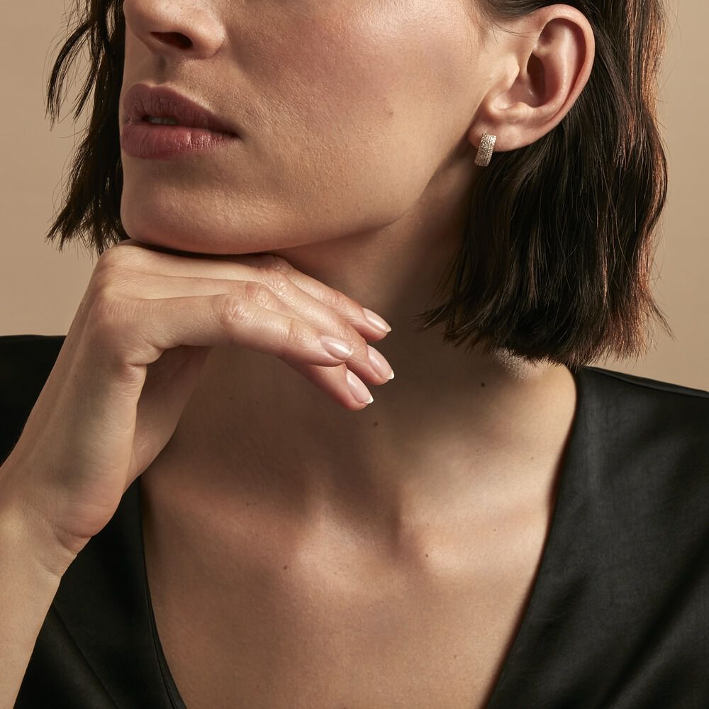 Boucles D'oreilles Puces Charlotte Or Jaune Diamant - Puces Femme | Marc Orian