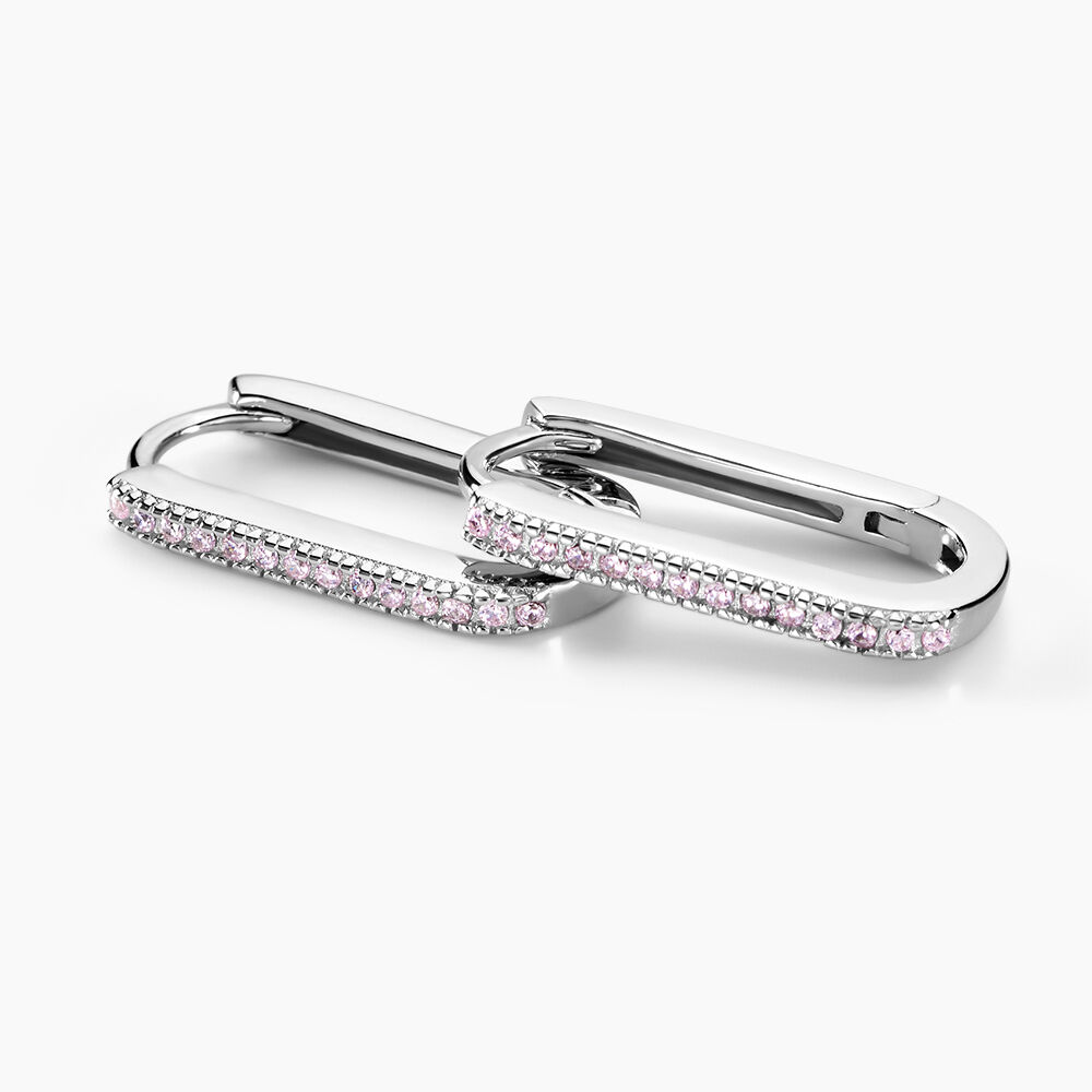 Créoles Lutetia Argent Blanc Oxyde De Zirconium - Créoles Femme | Marc Orian