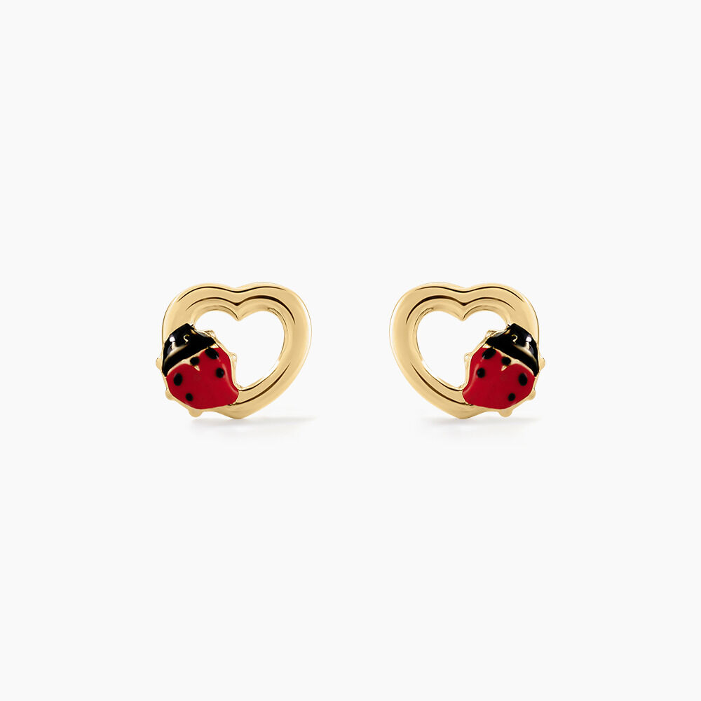 Boucles D'oreilles Puces Or Jaune Syringa Smalto - Puces Enfant | Marc Orian