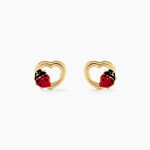 Boucles D'oreilles Puces Or Jaune Syringa Smalto - Puces Enfant | Marc Orian