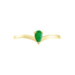 Bague Solitaire Goutte Or Jaune Emeraude - Bagues vintage Femme | Marc Orian