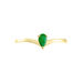 Bague Solitaire Goutte Or Jaune Emeraude - Bagues vintage Femme | Marc Orian