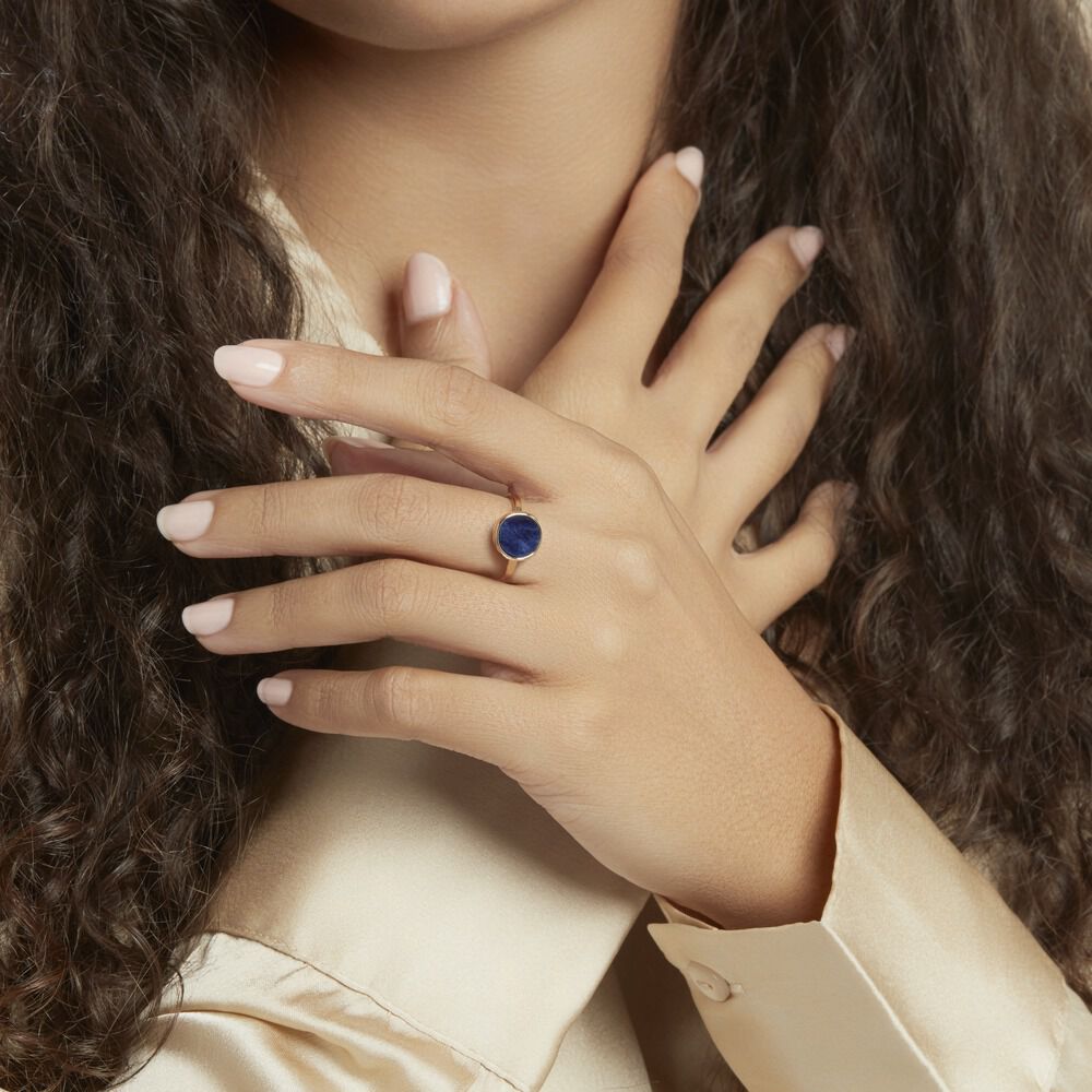 Bague Plaqué Or Neassa Sodalite -  Femme | Marc Orian