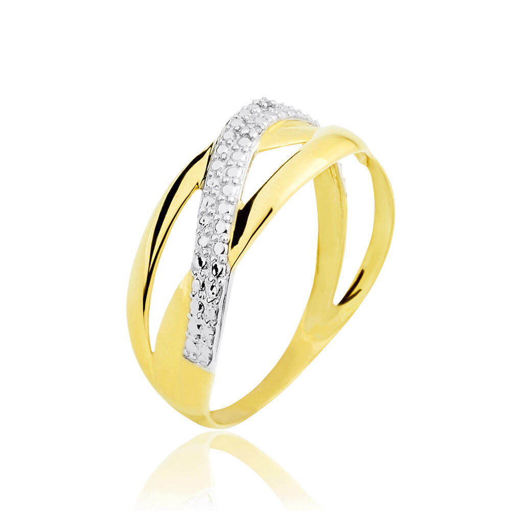 Bague Nuccia Or Bicolore Diamant - Bagues pierres précieuses Femme | Marc Orian