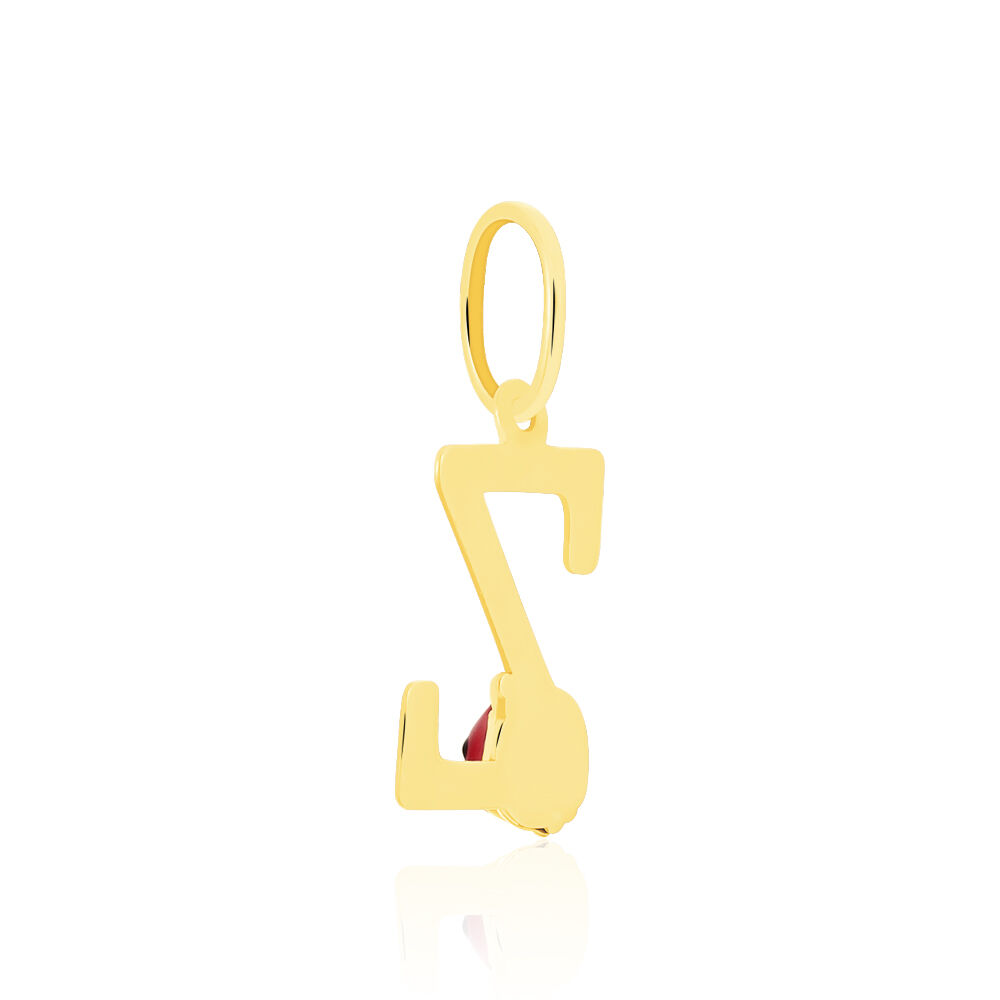 Pendentif Helidie Coccinelle Lettre Or Jaune - Pendentifs Enfant | Marc Orian